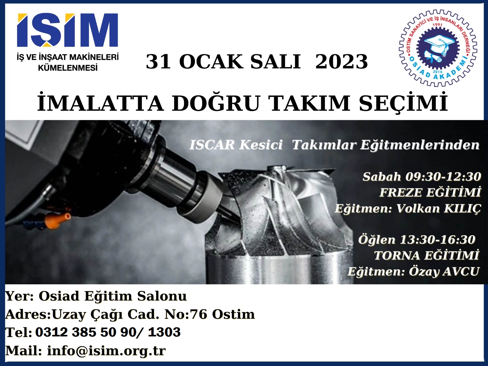 İMALATTA DOĞRU TAKIM SEÇİMİ EĞİTİMİ