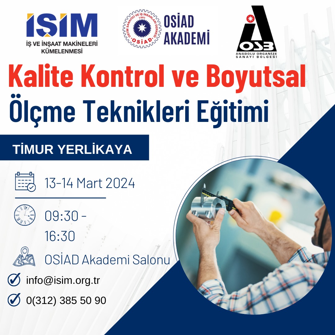 Kalite Kontrol ve Boyutsal Ölçme Teknikleri Eğitimi