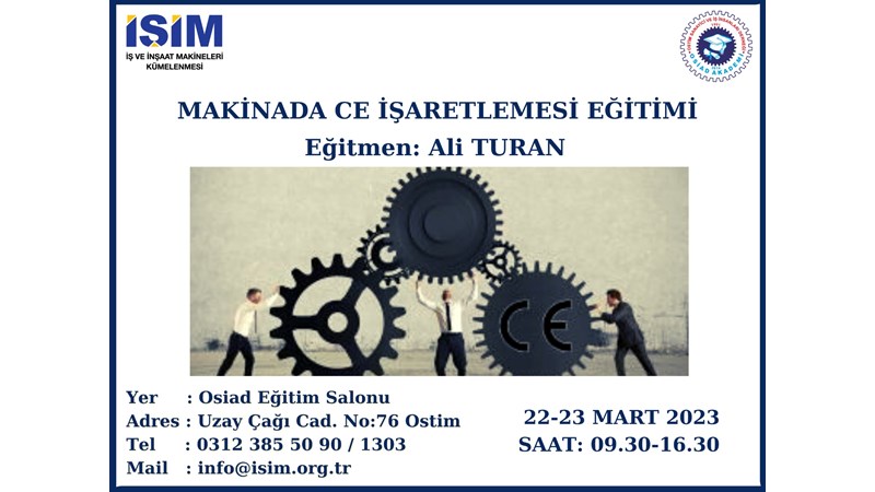MAKİNADA CE İŞARETLEMESİ EĞİTİMİ