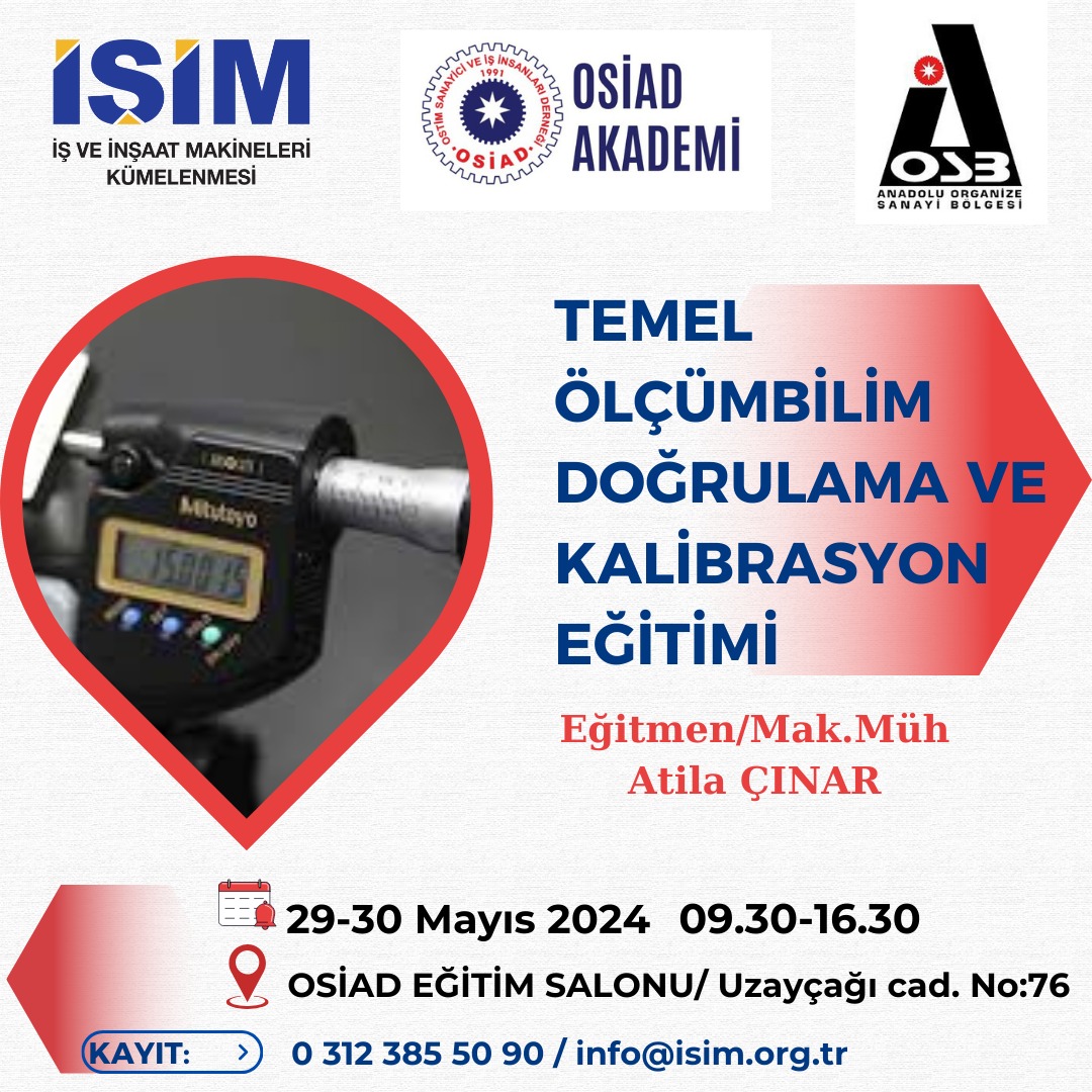 TEMEL ÖLÇÜMBİLİM DOĞRULAMA VE KALİBRASYON EĞİTİMİ