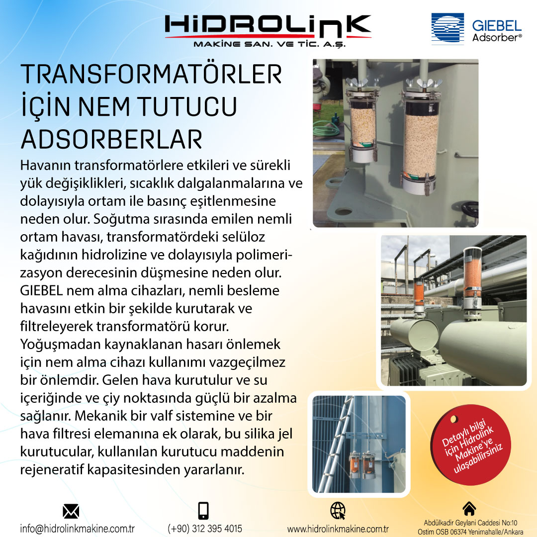 Giebel-Transformatörler İçin Nem Tutucular 