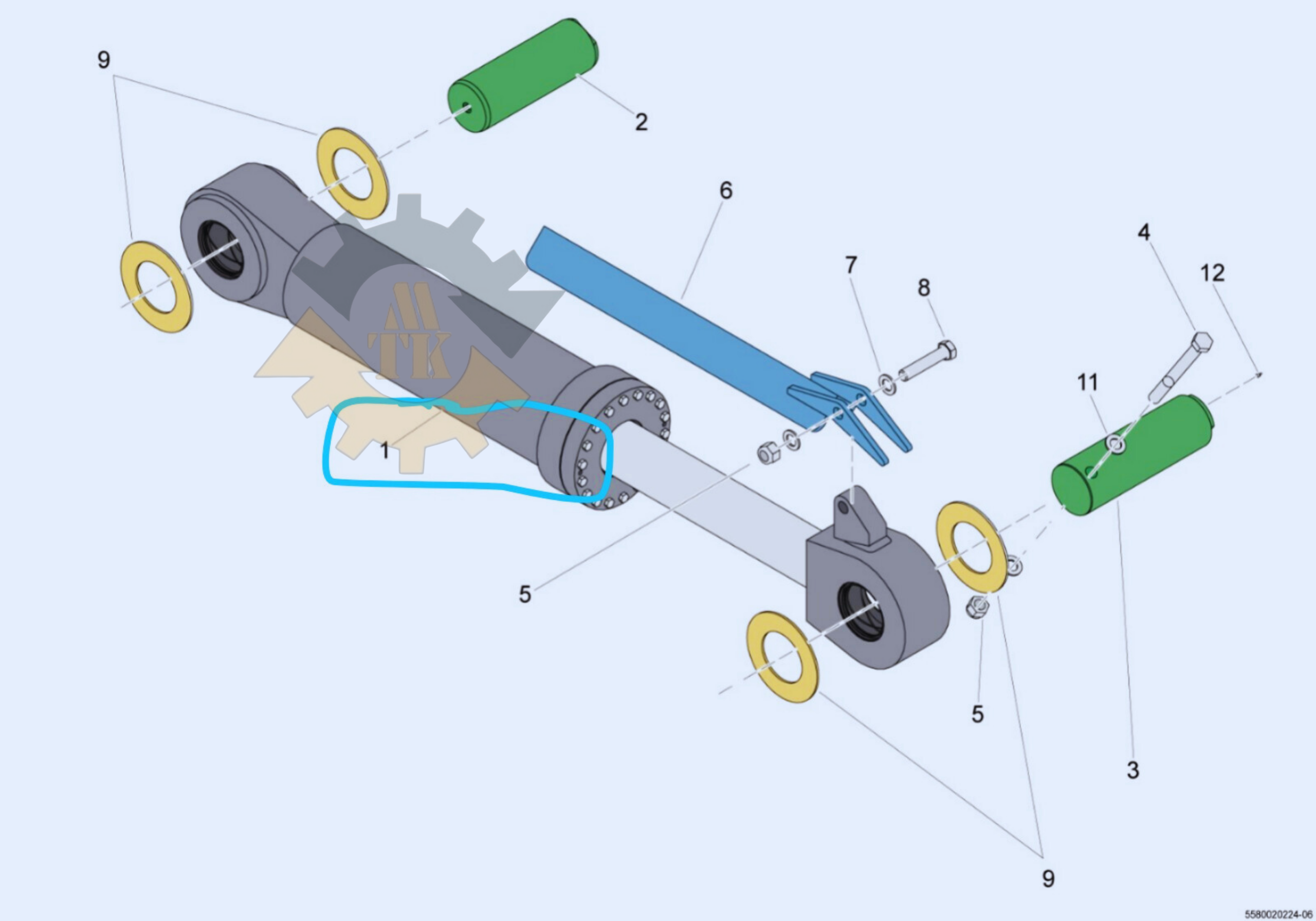5580101461 & 5580 1014 61 CYLINDER ASSY ATLAS COPCO