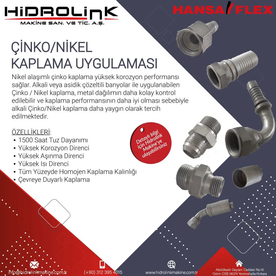 Hansa-Flex Çinko/Nikel Kaplama Uygulaması