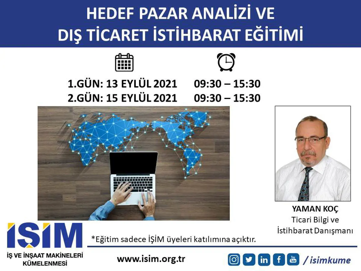 HEDEF PAZAR ANALİZİ VE DIŞ TİCARET İSTİHBARAT EĞİTİMİ