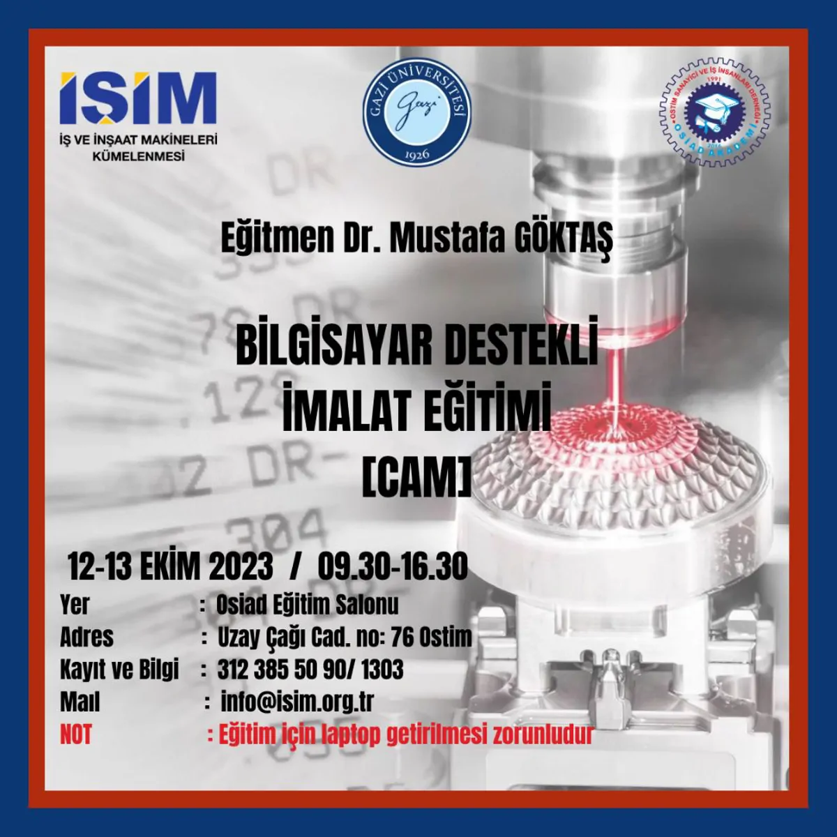 Bilgisayar Destekli İmalat (CAM) Eğitimi