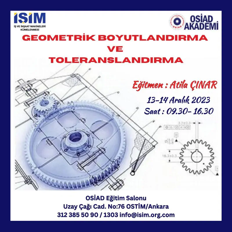 GEOMETRİK BOYUTLANDIRMA VE TOLERANSLANDIRMA EĞİTİMİ