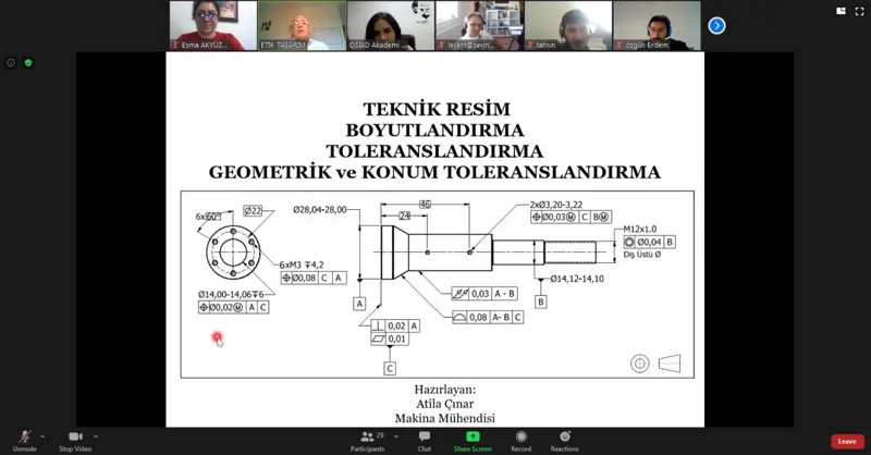 Geometrik Boyutlandırma ve Toleranslandırma Eğitimi