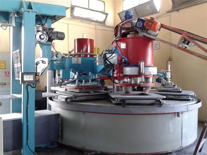 Automatic mosaic tile press machine.