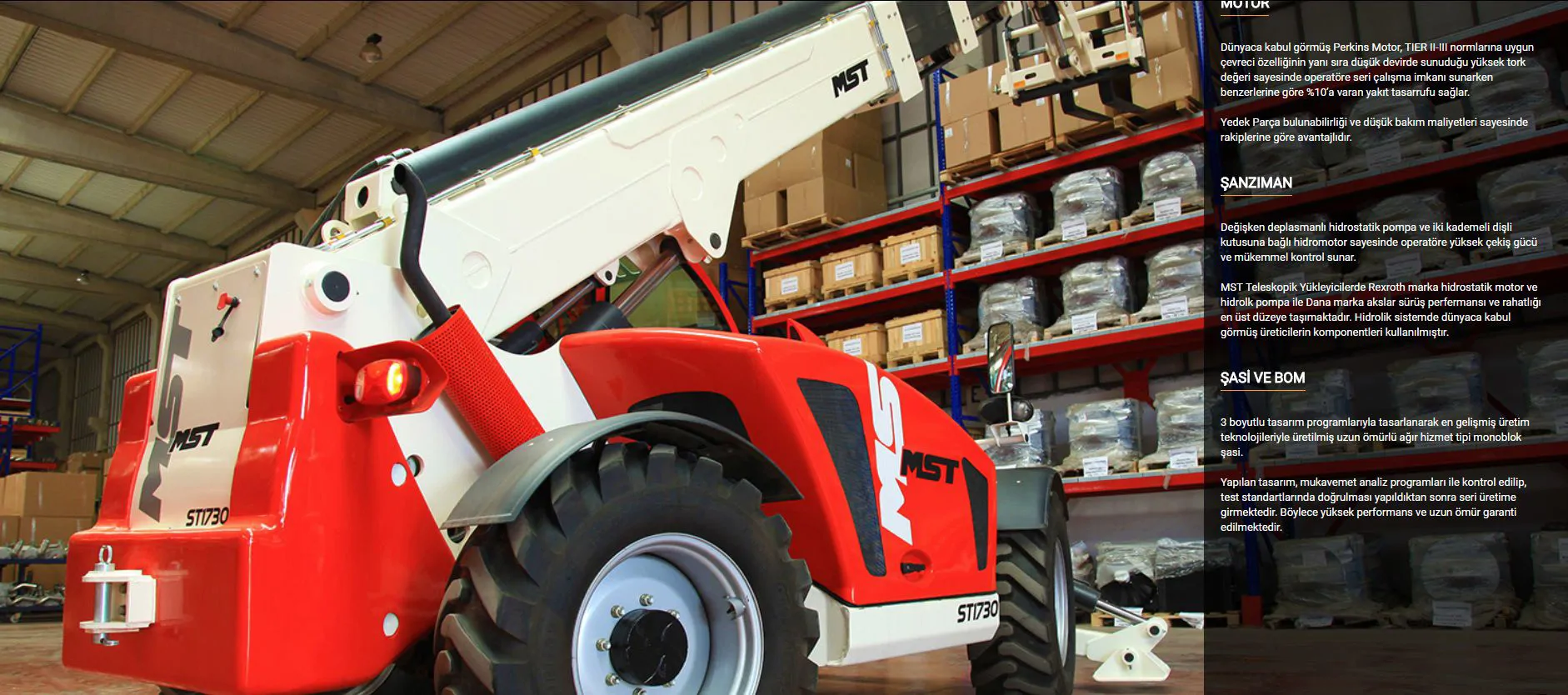 MST TELESCOPIC LOADER CONSTRUCTION MACHINE