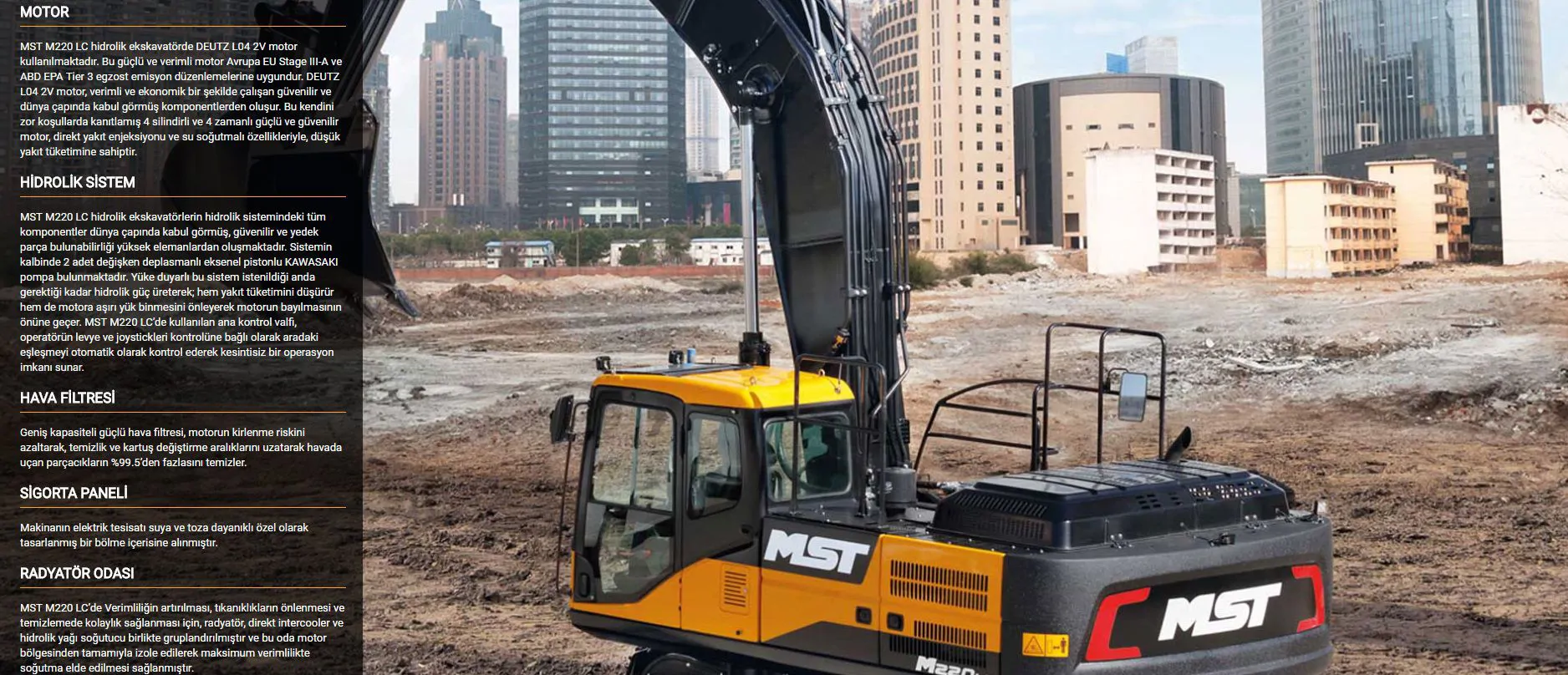 MST TRACKED EXCAVATOR CONSTRUCTION MACHINE