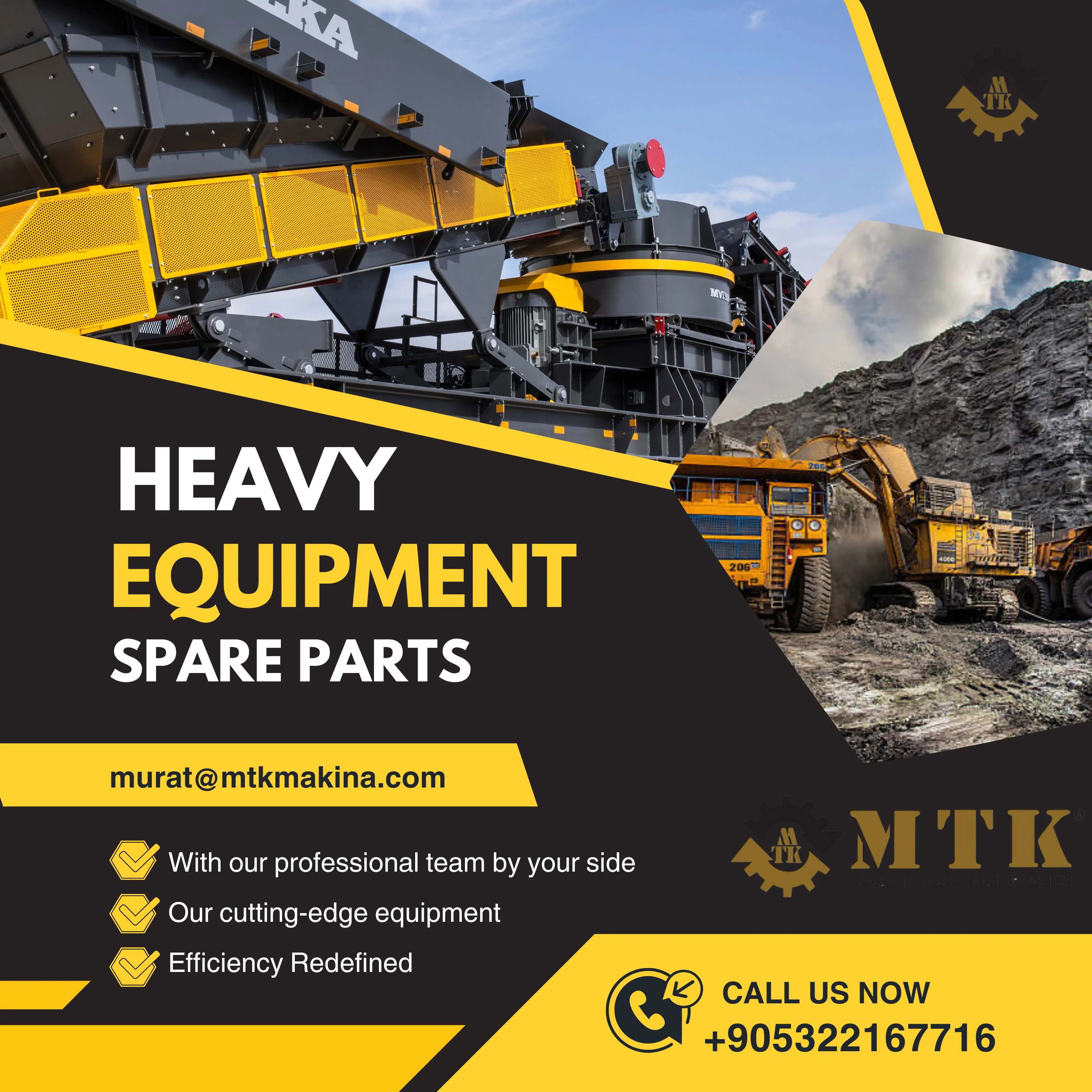 MTK MAKINA KOMATSU CATERPILLAR SPARE PARTS